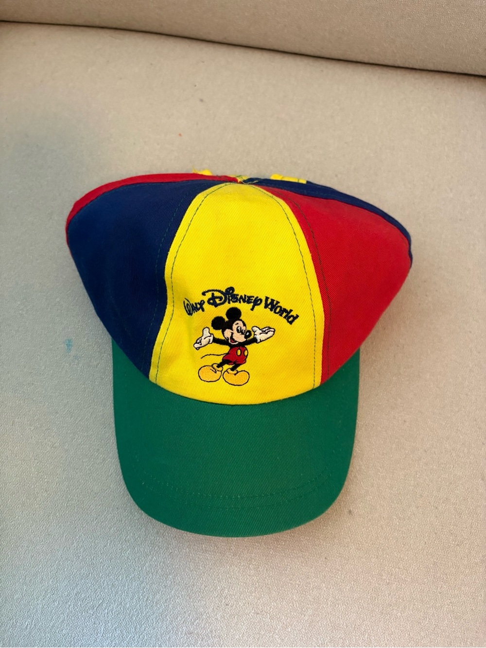 Disney Colorblock Mickey Mouse Baseball Cap - Red Blue Yellow Green